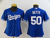 Women Dodgers 50 Mookie Betts Royal 2020 Nike Cool Base Jersey,baseball caps,new era cap wholesale,wholesale hats